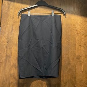 Ann Taylor navy striped pencil skirt